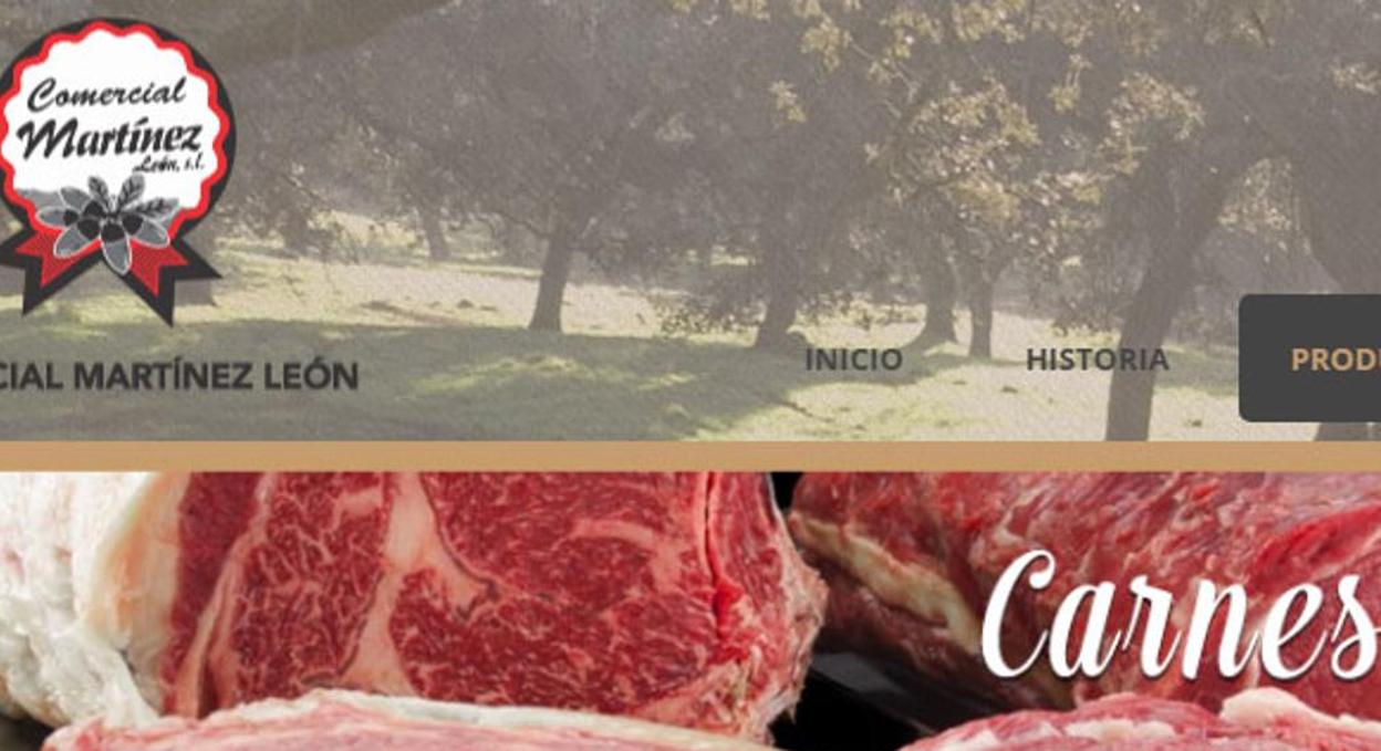La web de Comercial Martínez León