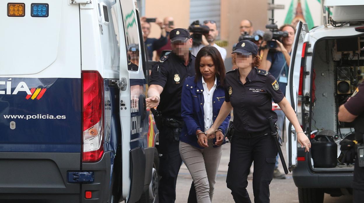 La autora confesa de la muerte del niño Gabriel Cruz, Ana Julia Quezada, a la llegada a la Audiencia Provincial de Almería, para declarar en la segunda sesión del juicio