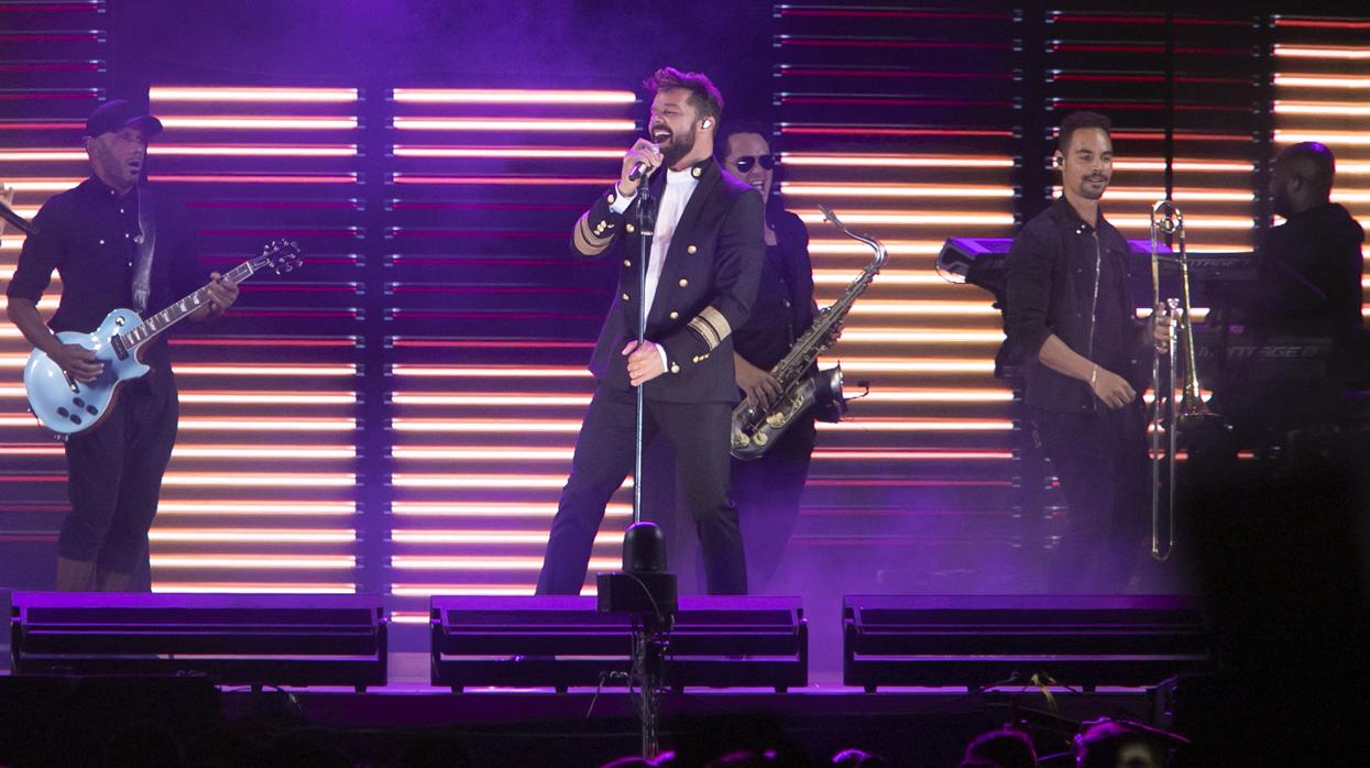 Ricky Martin durante su concierto en el Arenal
