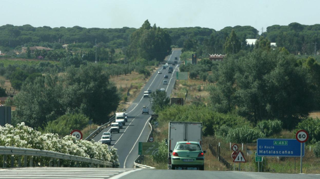 Carretera hacia Matalascañas