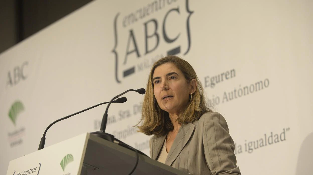 La consejera Rocío Blanco durante su intervención en los Encuentros de ABC Málaga