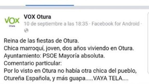 La Fiscalía de Granada descarta delito de odio en el comentario de Vox sobre una menor marroquí
