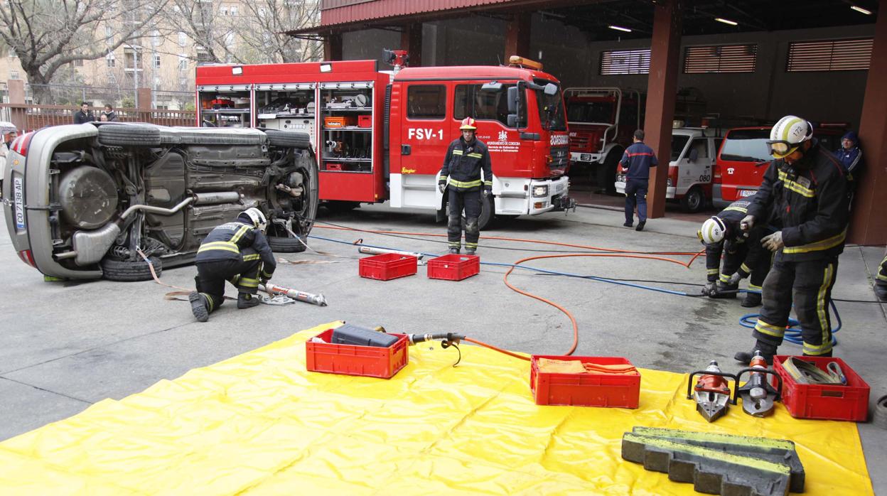 Trabajo en el parque de bomberos de Córdoba