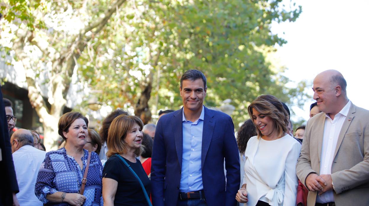 Pedro Sánchez en su visita a Córdoba