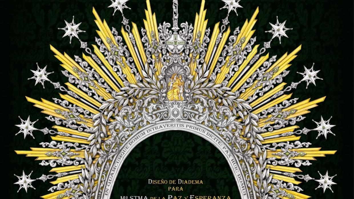 Diseño de la diadema para María Santísima de la Paz y Esperanza