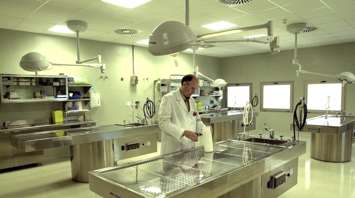 Un forense trabajando en el laboratorio