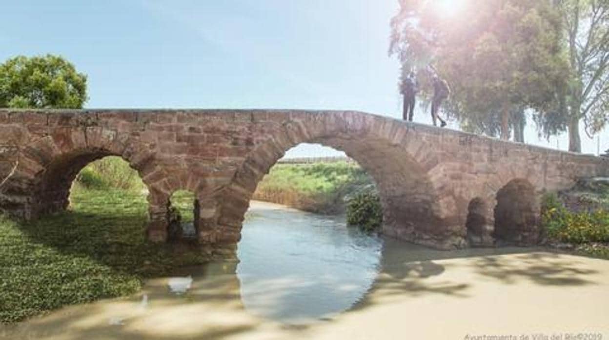 Puente romano de Villa del Río sobre el arroyo Salado