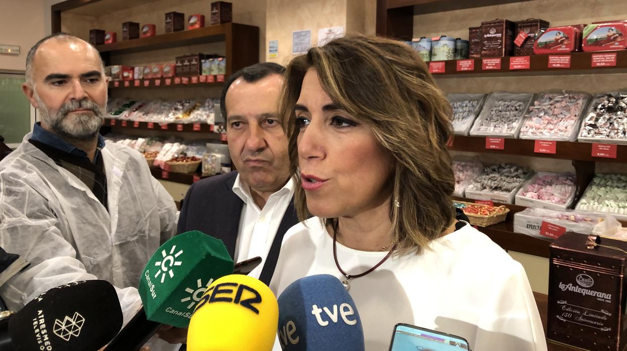 Susana Díaz durante su intervención en Antequera