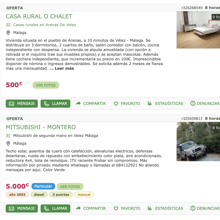 Anuncios en un portal de intennet