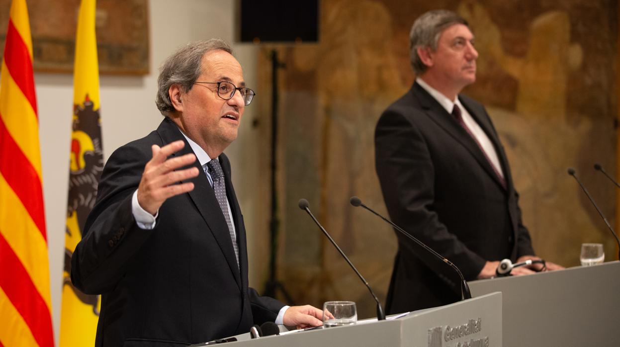 El presidente de Cataluña durante una reciente comparecencia