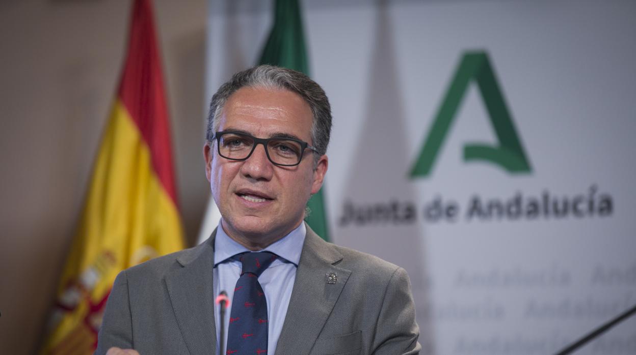 El consejero de la Presidencia, Elías Bendodo, este lunes 10 de febrero en el Consejo de Gobierno