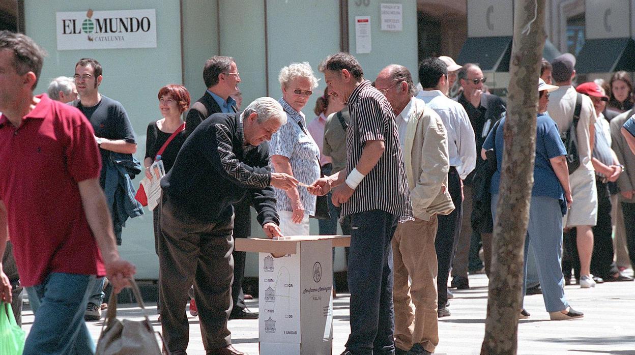 Un trilero, en acción