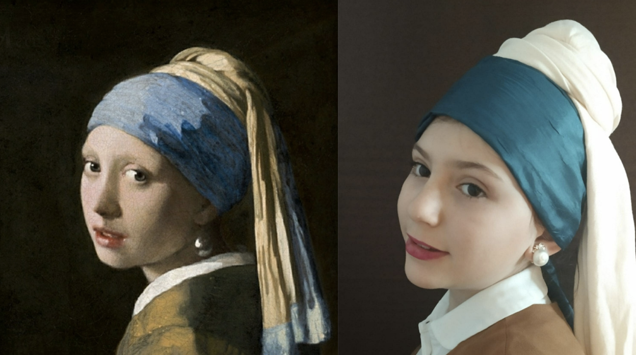 Recreación de «La joven de la perla»