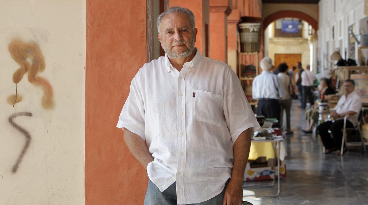 Julio Anguita en la plaza de la Corredera