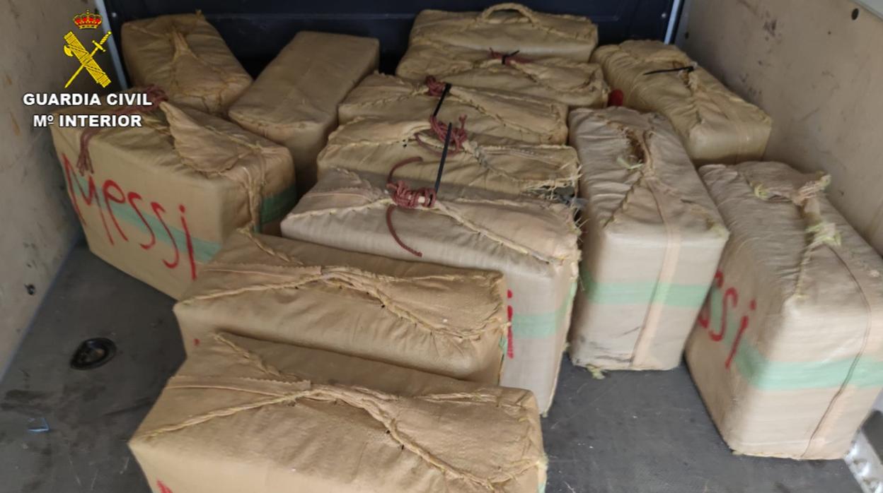 La droga incautada por la Guardia Civil en Huelva