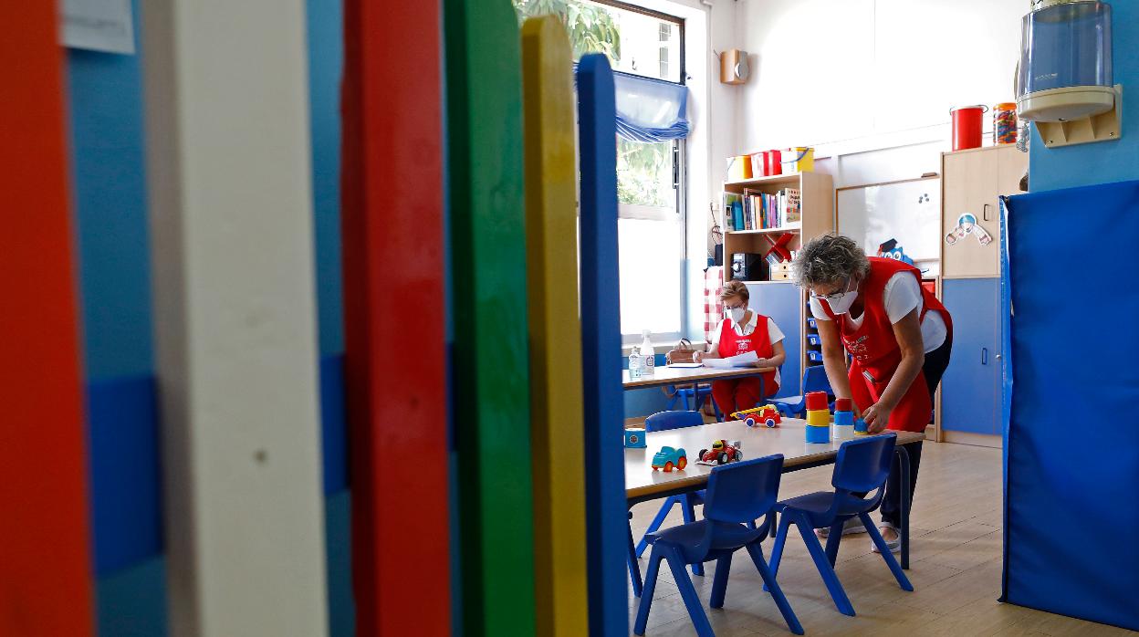 Preparativos en un centro infantil de Córdoba para la vuelta a las aulas