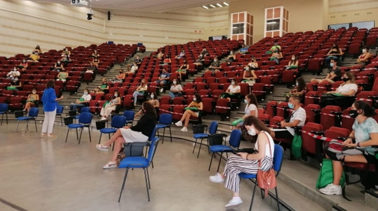 Imagen hoy de las «Jornadas de Bienvenida» en la Universidad de Córdoba