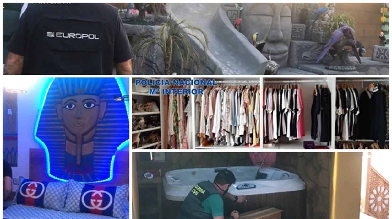 Imágenes que nos han dejado los registros de las Fuerzas de Seguridad en viviendas de narcos y su entorno