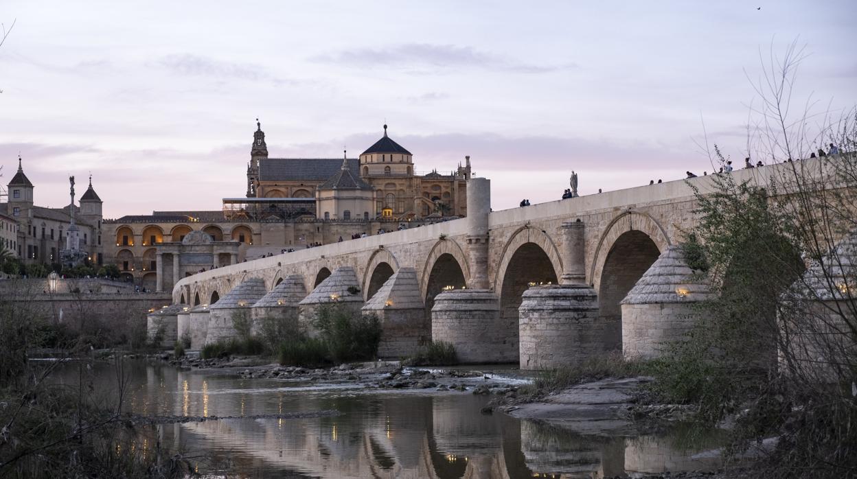 El río Guadalquivir a su paso por Córdoba en el mes de febrero de este año