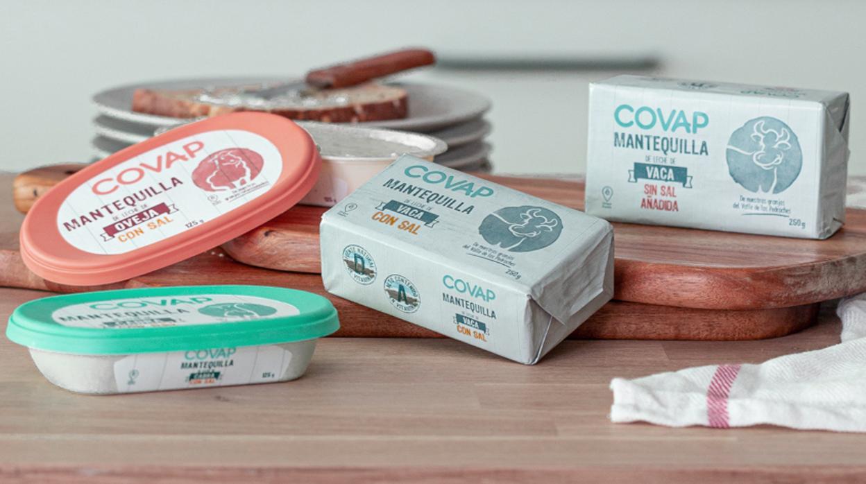 Imagen de las mantequillas lanzadas al mercado por Covap