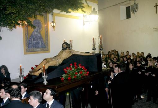El Cristo de la Clemencia, durante un vía crucis