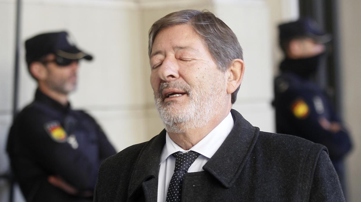 Francisco Javier Guerrero, saliendo de la Audiencia Nacional en 2019