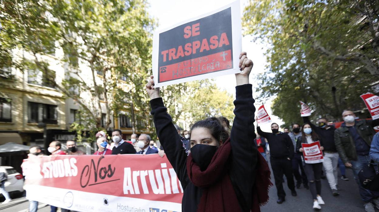 Manifestación de los hosteleros en Córdoba esta semana