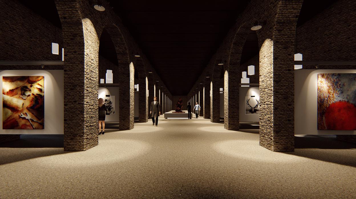 Infografía de Rafael Obrero para la sala expositiva de Caballerizas