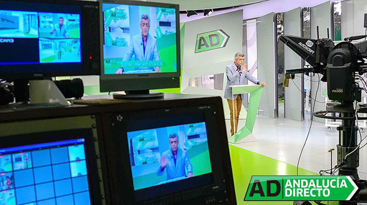 Plató donde se graba el programa Andalucía Directo, producido por ADM