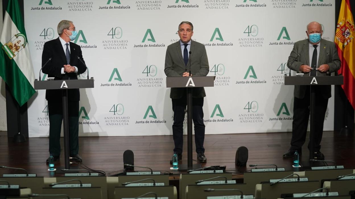 Momento de la rueda de prensa posterior al Consejo de Gobierno