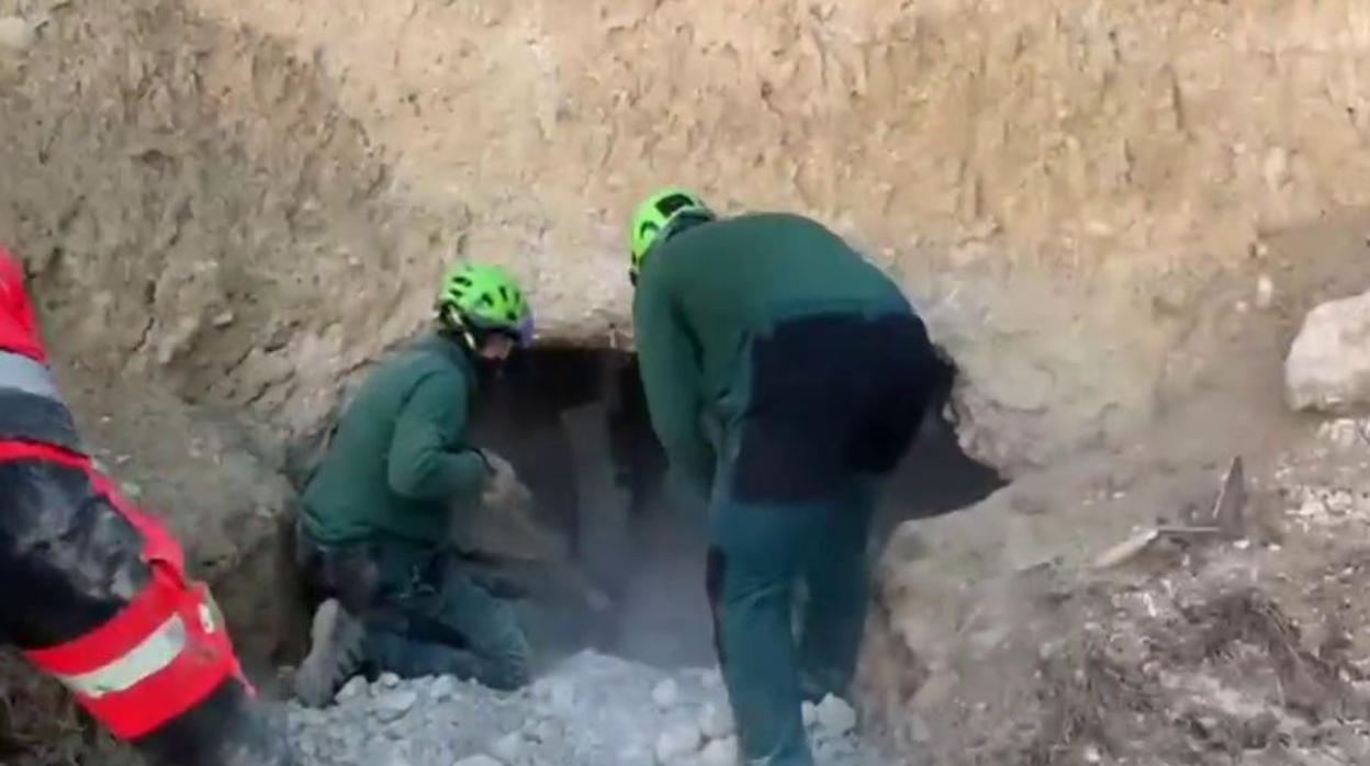 Estado de la casa cueva tras el derrumbe