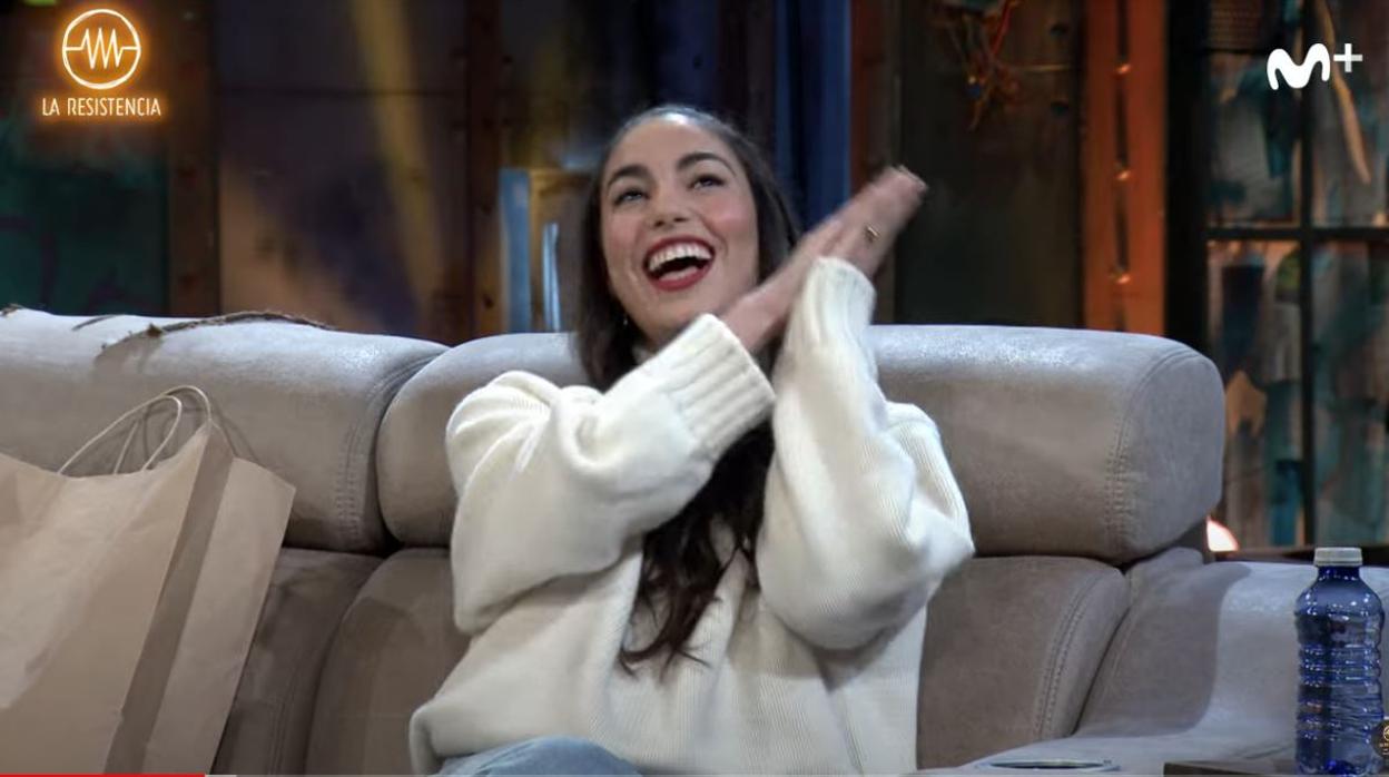 María José Llergo, en un momento de la entrevista en «La Resistencia»