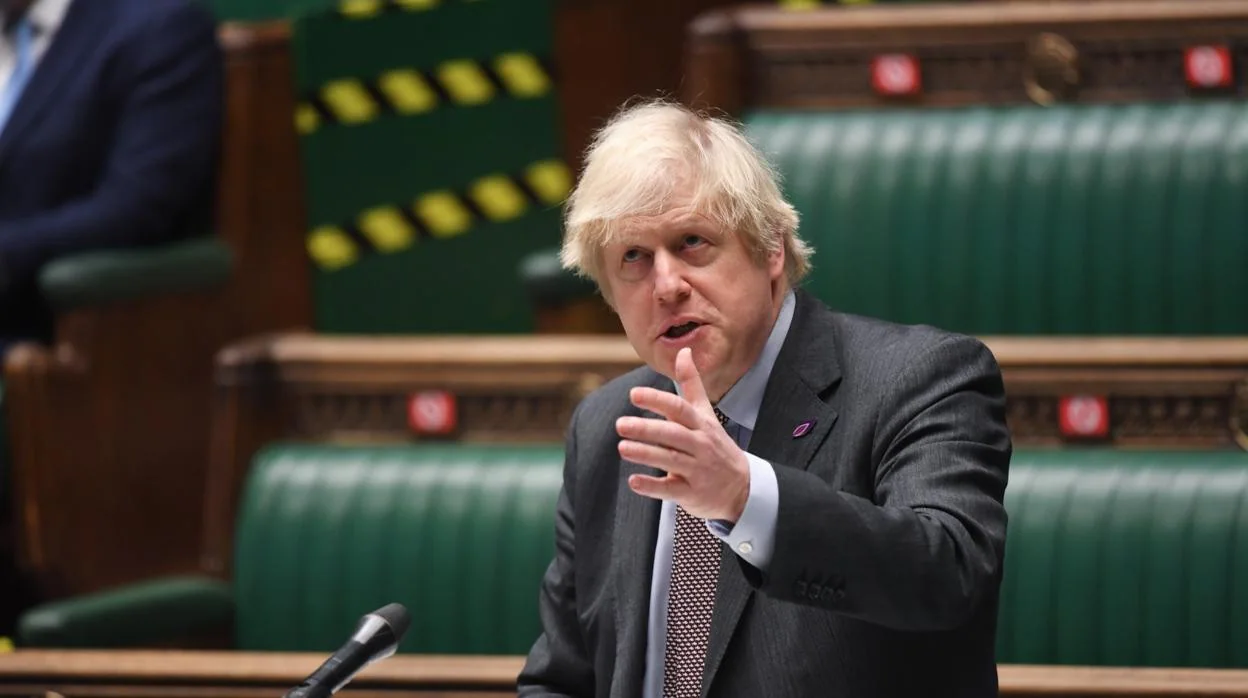 Boris Johnson, en el Parlamento del Reino Unido