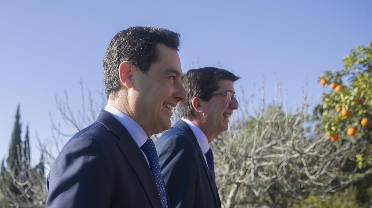 Juanma Moreno y Juan Marín, presidente y vicepresidente de la Junta