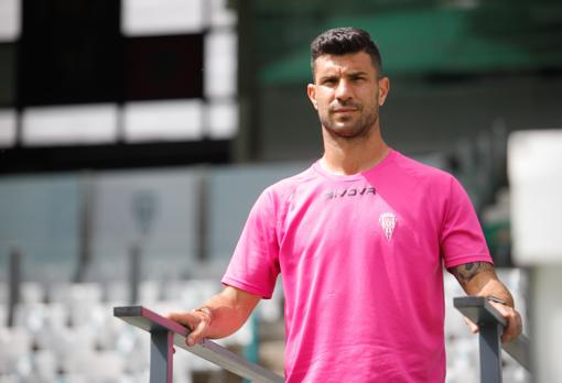 El atacante cordobesista, en la pasarela de Tribuna