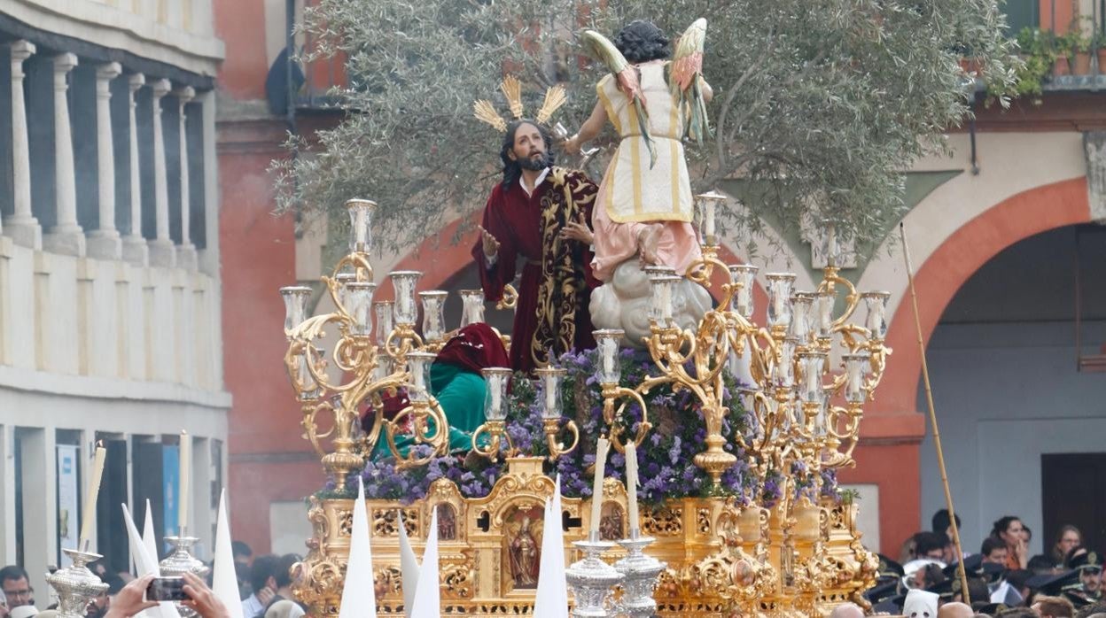 Paso del Señor en la Oración en el Huerto, en la Corredera, el Domingo de Ramos de 2019