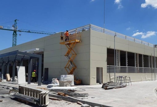 Obras de la estación de AVE de Antequera, en el centro del pueblo