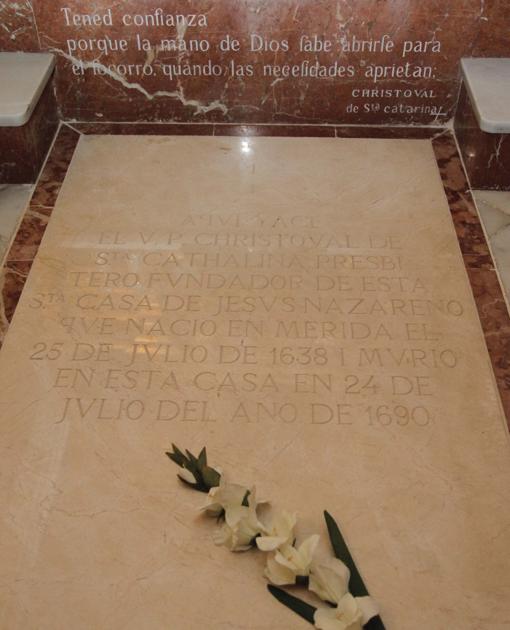 Tumba del padre Cristóbal de Santa Catalina