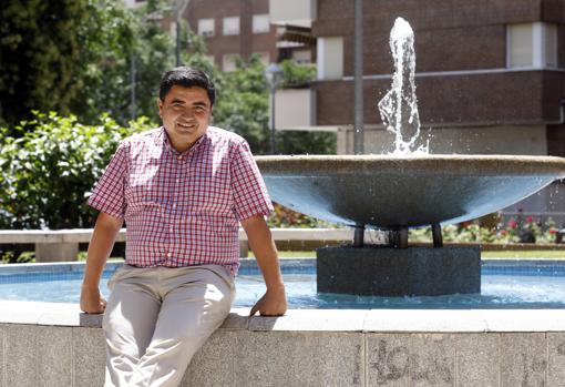 El presidente del Córdoba Futsal, durante la entrevista con ABC