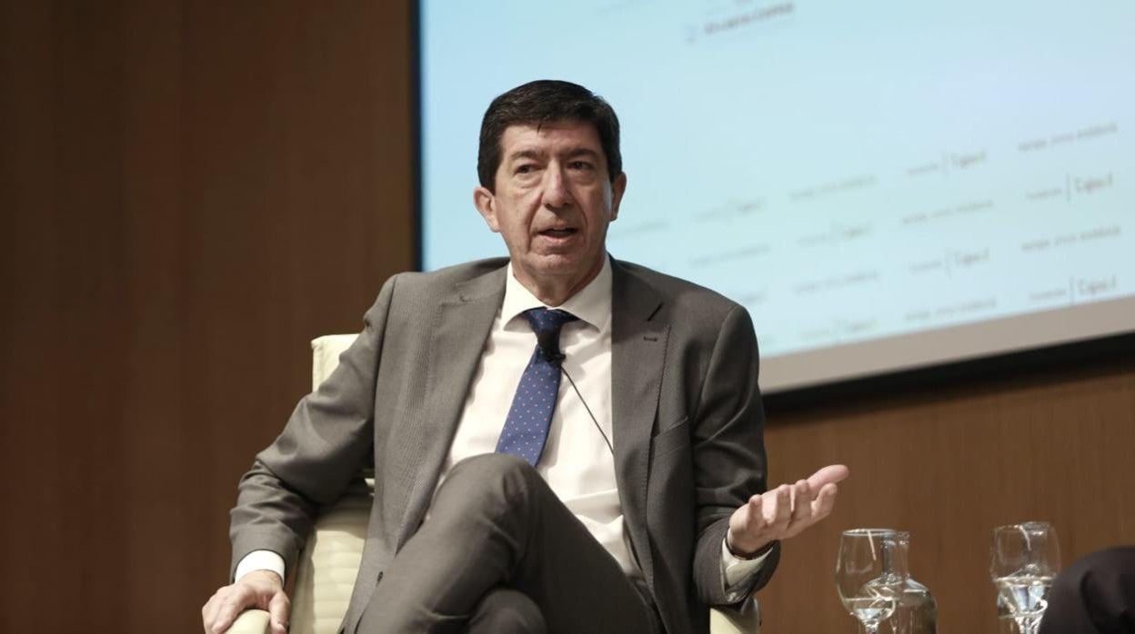 El vicepresidente de la Junta, Juan Marín, en el desayuno informativo de Europa Press, este viernes