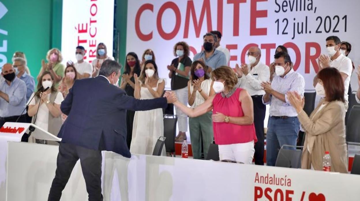 Juan Espadas recoge el testigo de Susana Díaz en el Comité Director del PSOE andaluz del pasado lunes