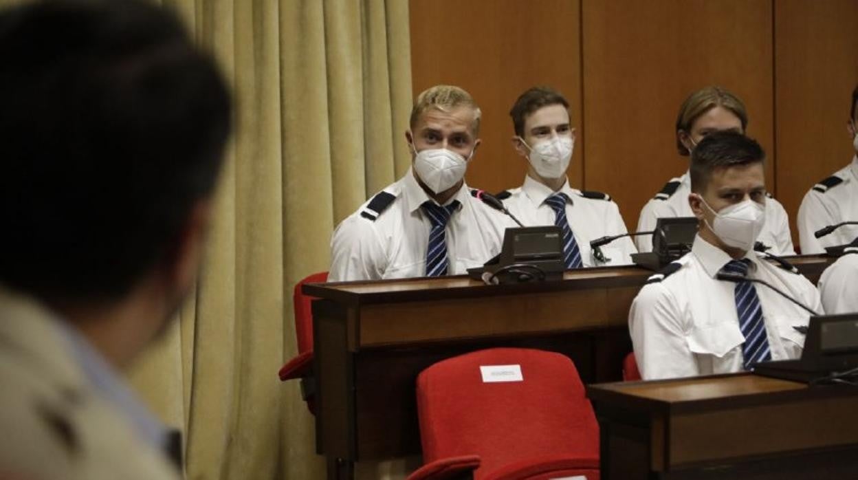 Los alumnos de Patria, este lunes en el Ayuntamiento de Córdoba
