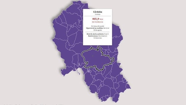 Municipios confinados, incidencia, restricciones y medidas contra el Covid en la provincia de Córdoba