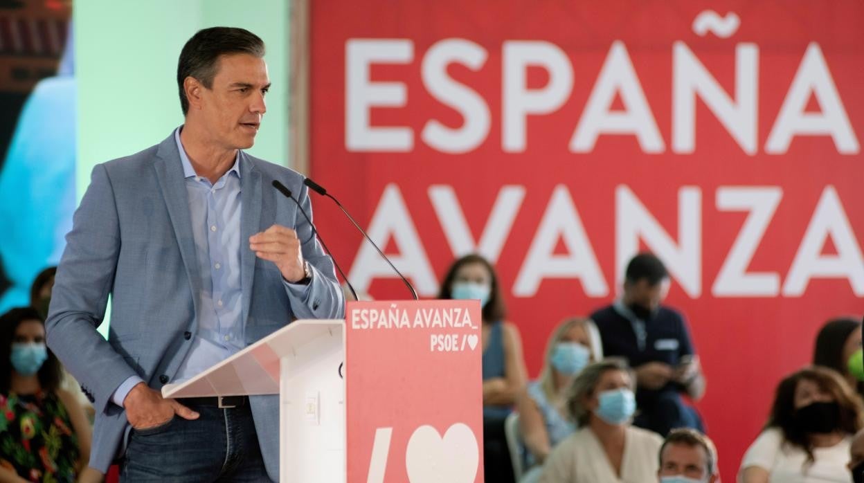 Pedro Sánchez, durante su mitin en Jaén, este sábado