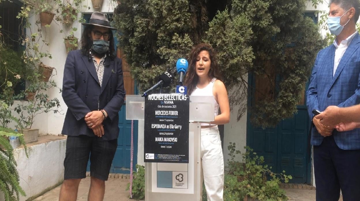 Esperanza as Ella Garry, durante la presentación de las Noches Eclécticas en el Palacio de Viana