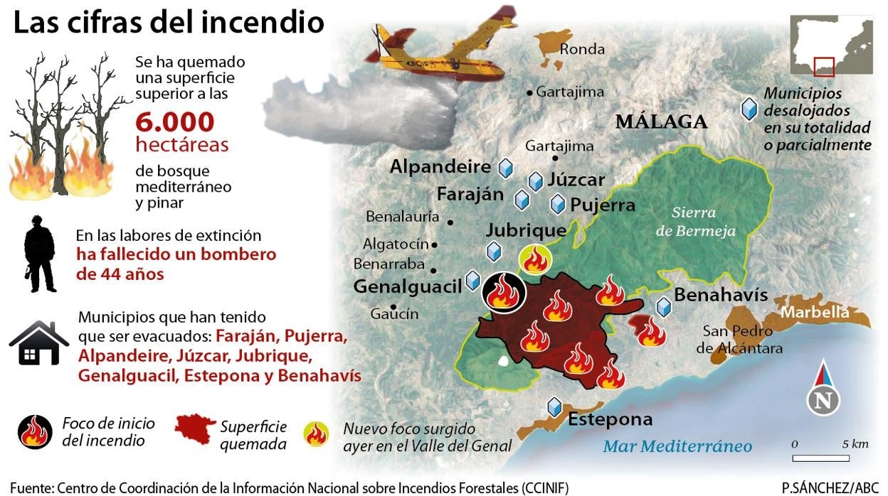 Zona afectada por este incendio de sexta generación
