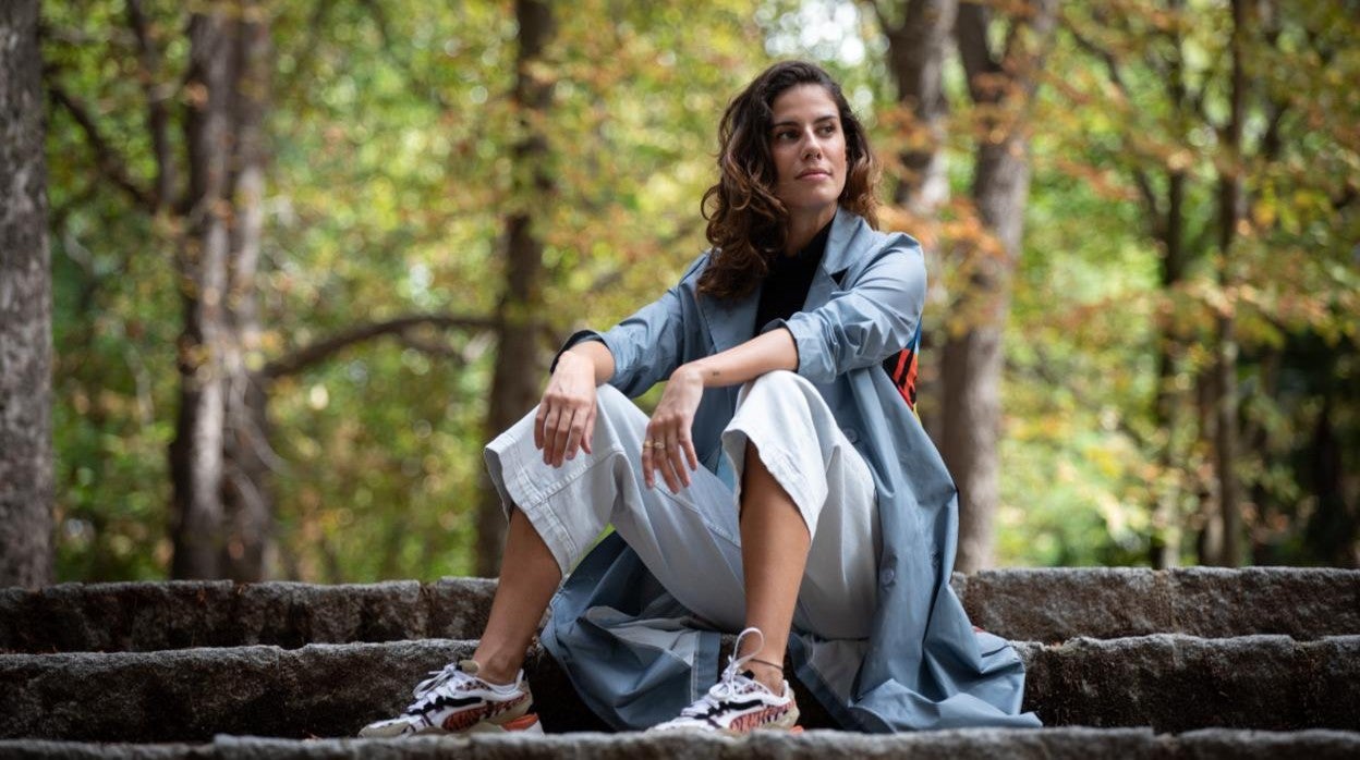 Lourdes Mohedano, en un parque de Madrid