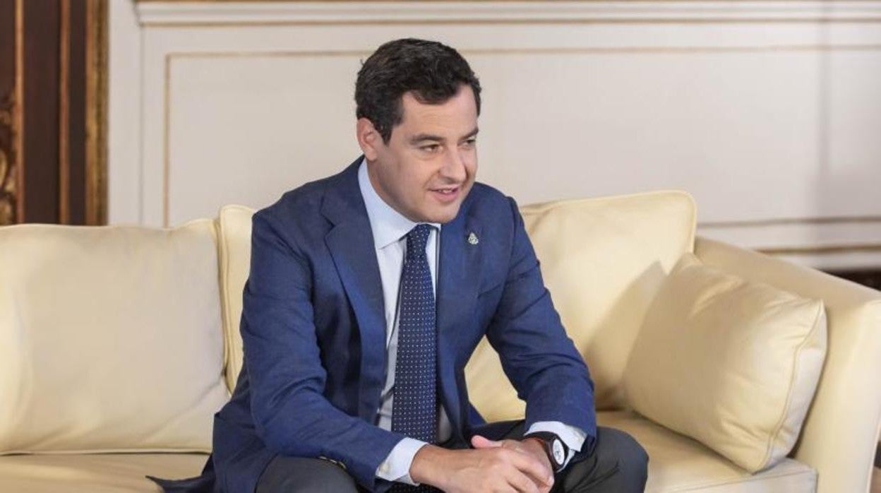 El presidente de la Junta, Juanma Moreno, en San Telmo