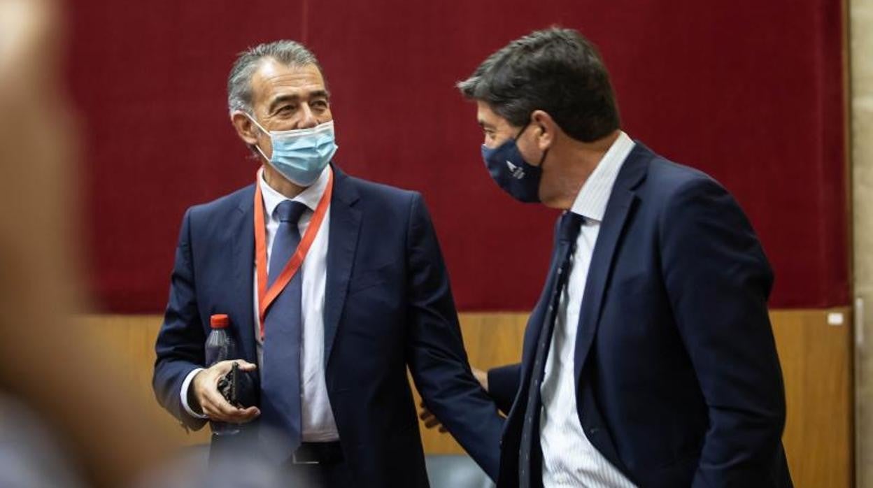 Ricardo Vicente Puyol con el líder de Ciudadanos en Andalucía, Juan Marín