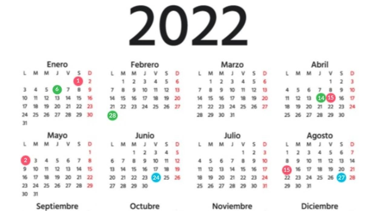 Calendario laboral de Almería 2022: así viene el año de festivos y puentes